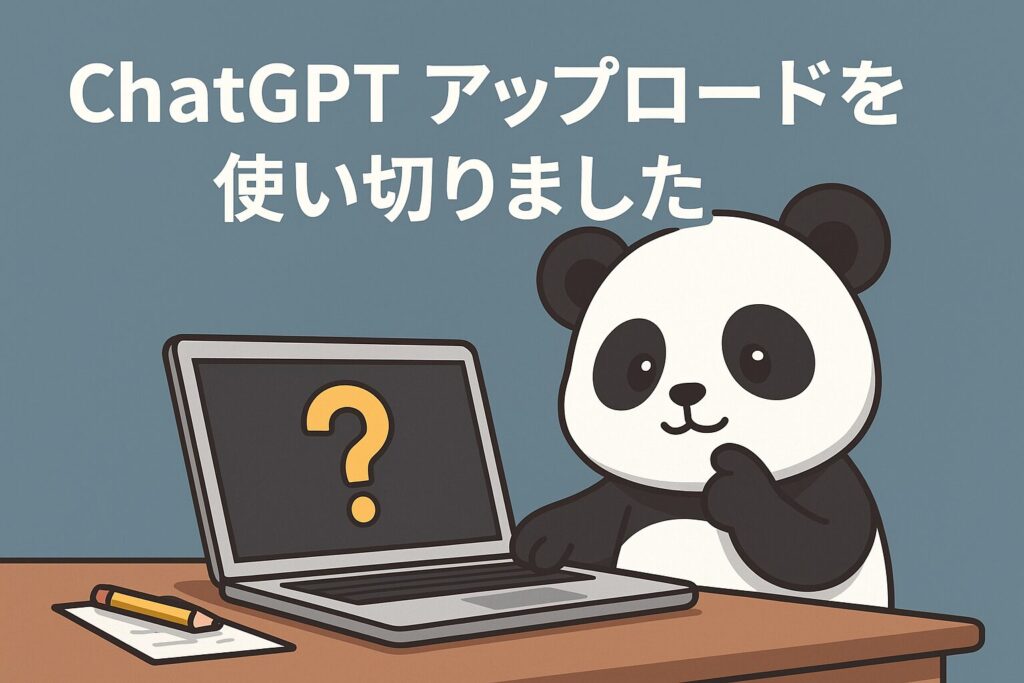 chatgpt「アップロードを使い切りました」の原因と簡単な解決策