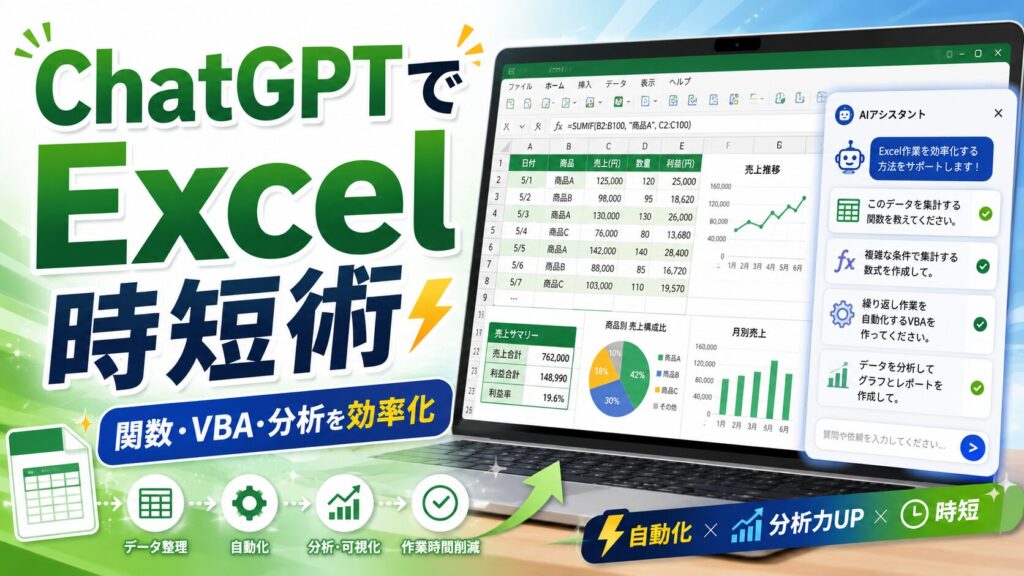 ChatGPTプロンプトでExcel業務を効率化する実践ガイド
