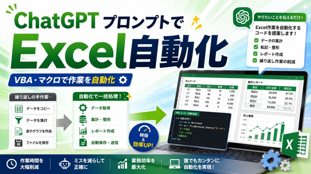 ChatGPTプロンプトでExcel自動化