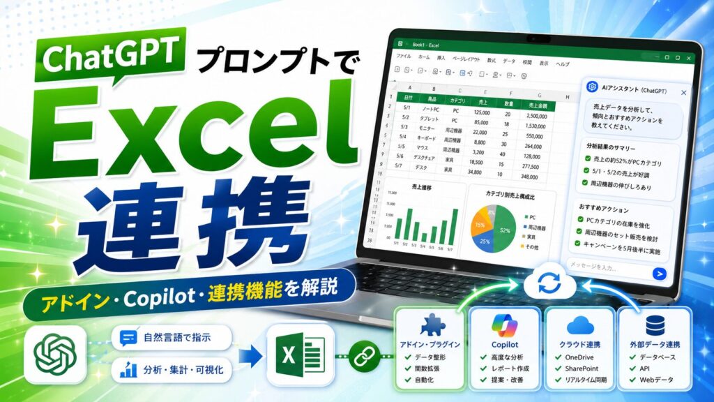 ChatGPTプロンプトでExcel連携
