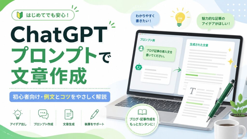 文章作成に使えるchatgptプロンプトの基本と例文集ガイド