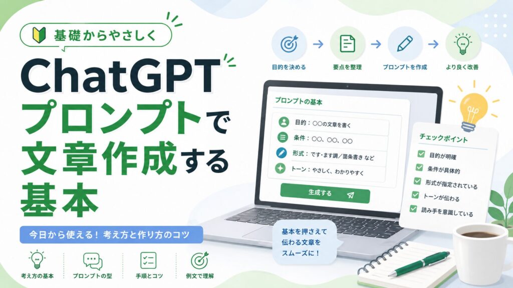 ChatGPTプロンプトで文章作成する基本