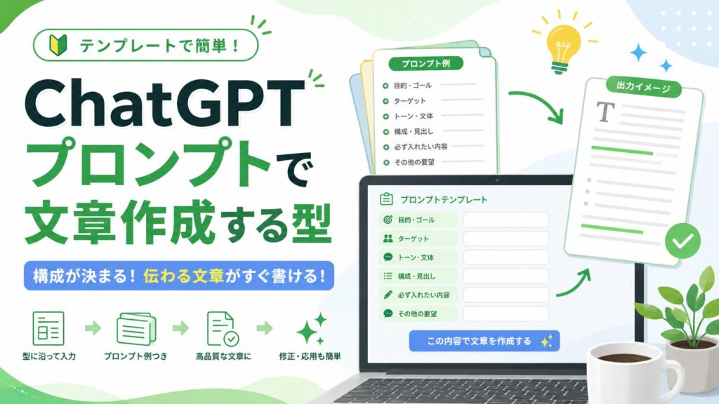ChatGPTプロンプトで文章作成する型