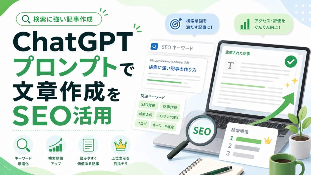 ChatGPTプロンプトで文章作成をSEO活用