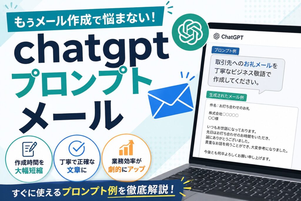 ChatGPTプロンプトでビジネスメール作成と返信を効率化する方法