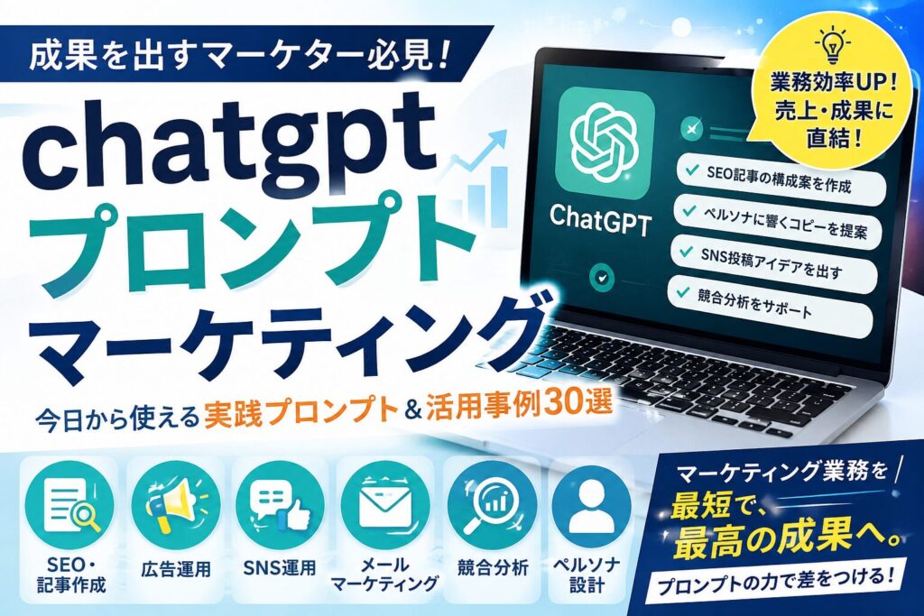 ChatGPTプロンプトマーケティング実践ガイド｜広告・SNS・ペルソナまで