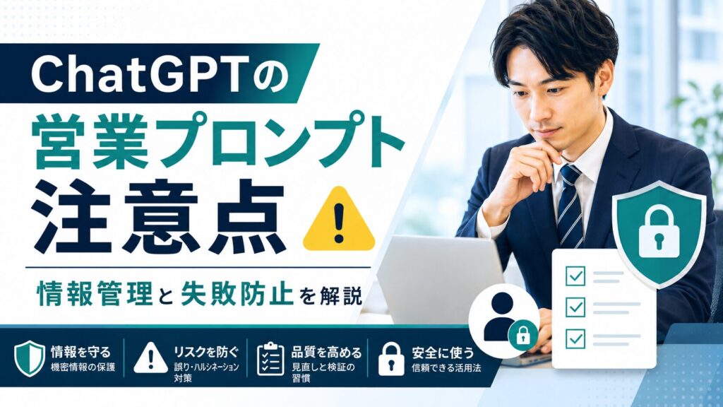 ChatGPTの営業プロンプト注意点